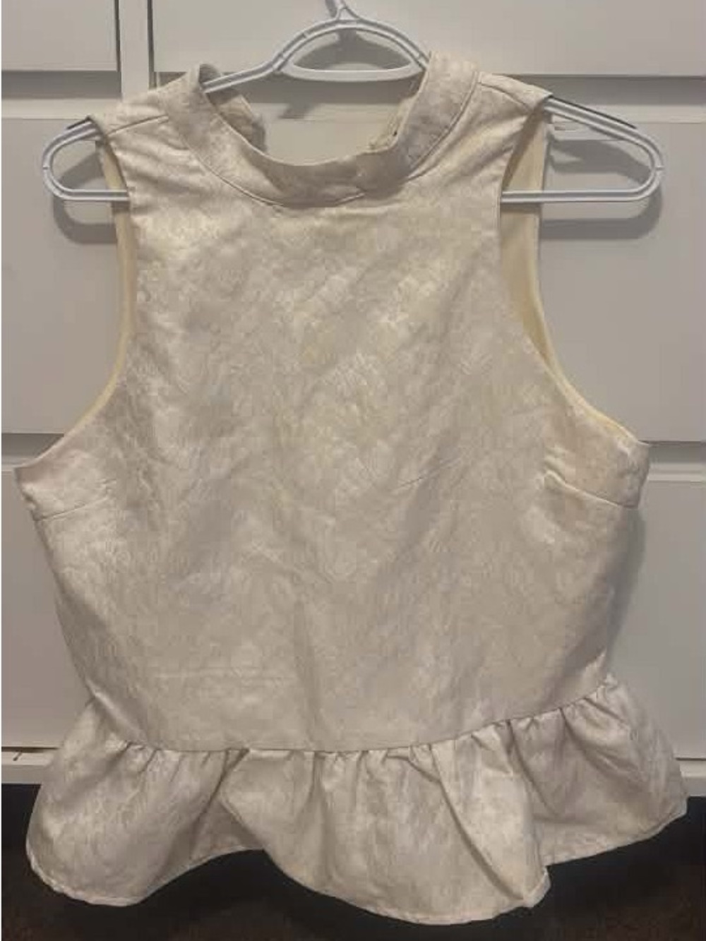 Ivory Sleeveless Peplum SET